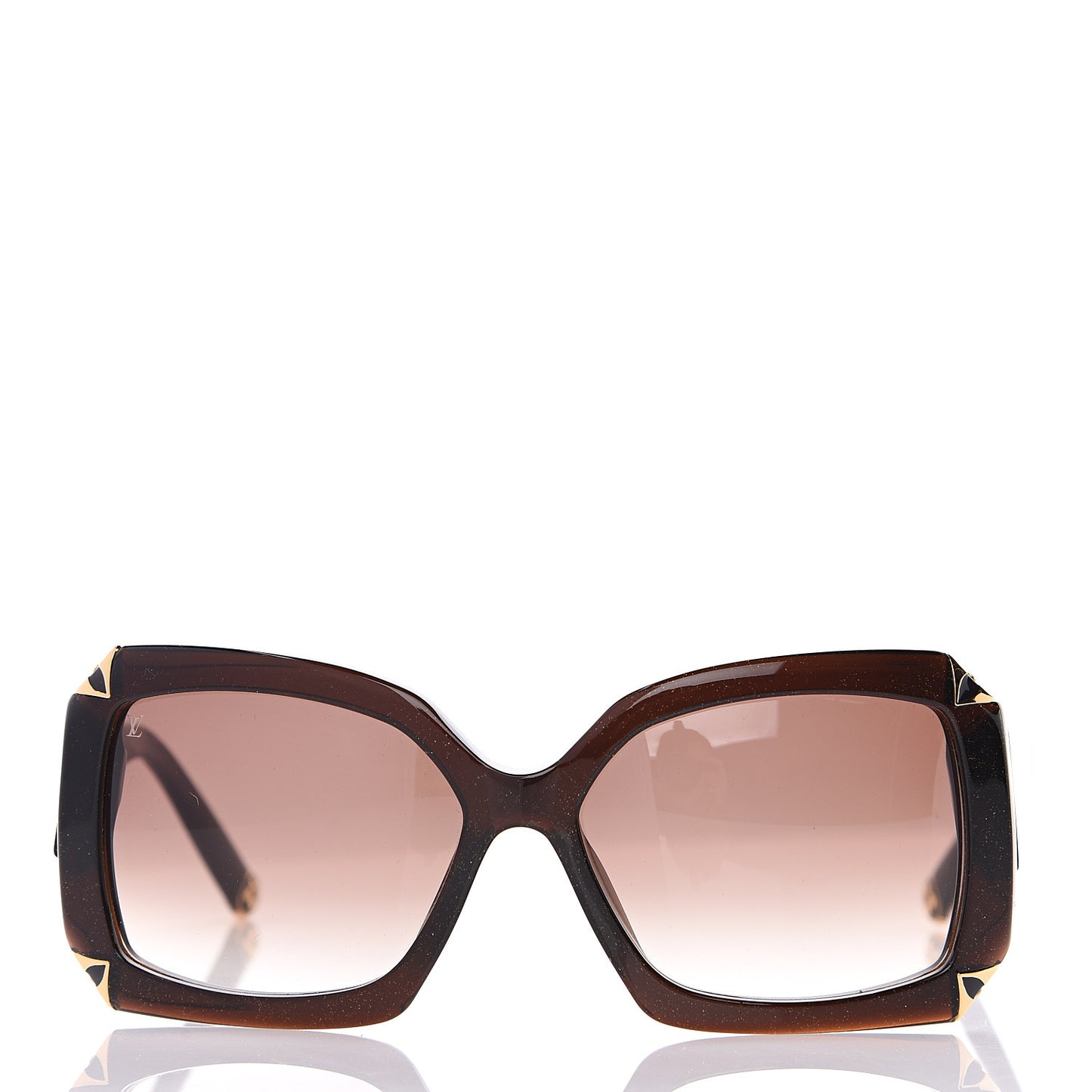 Hortensia Cat Eye Sunglasses Z0366W Brown Glitter