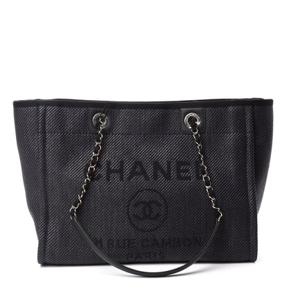 Chanel Mixed Fibers Calfskin Small Deauville Tote Black 1 of 11