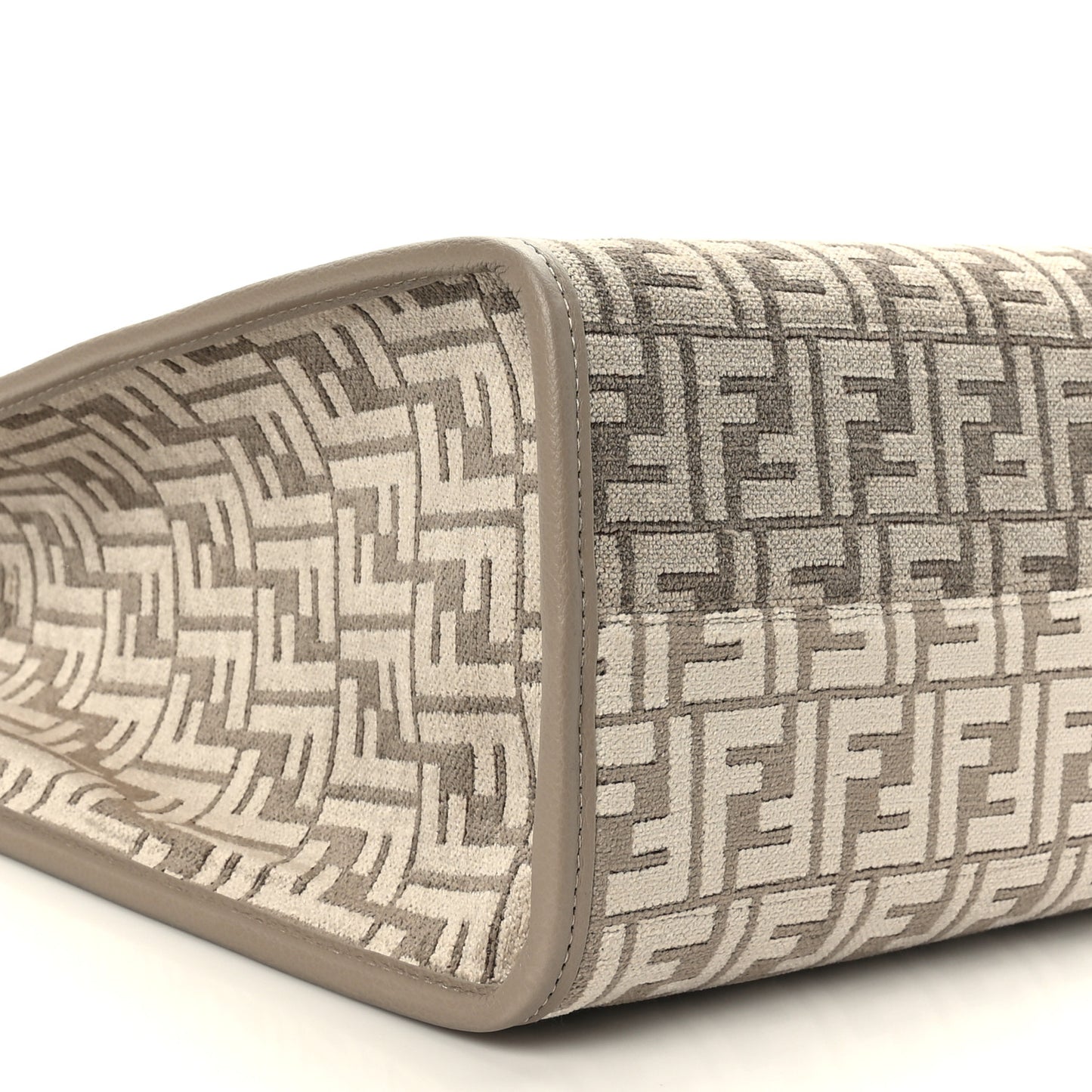 Chenille Vitello Cher FF Medium Fendi Sunshine Shopper Tote Tortora