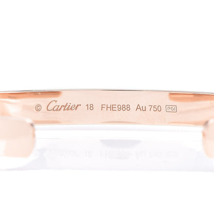 Cartier 18K Pink Gold LOVE Cuff Bracelet 18 4 of 5