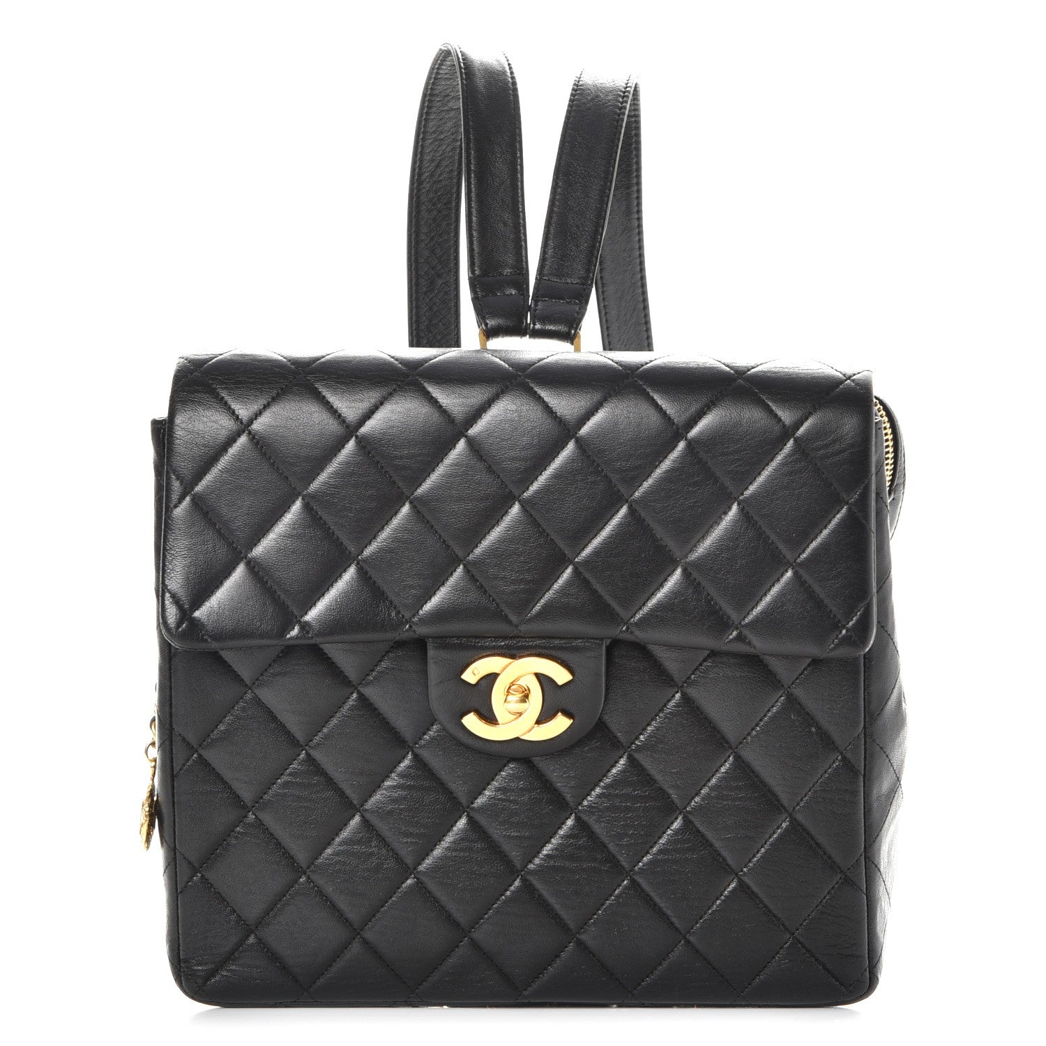 Chanel Lambskin Quilted Backpack Black 1 of 8