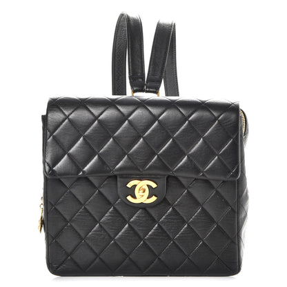 Chanel Lambskin Quilted Backpack Black 1 of 8