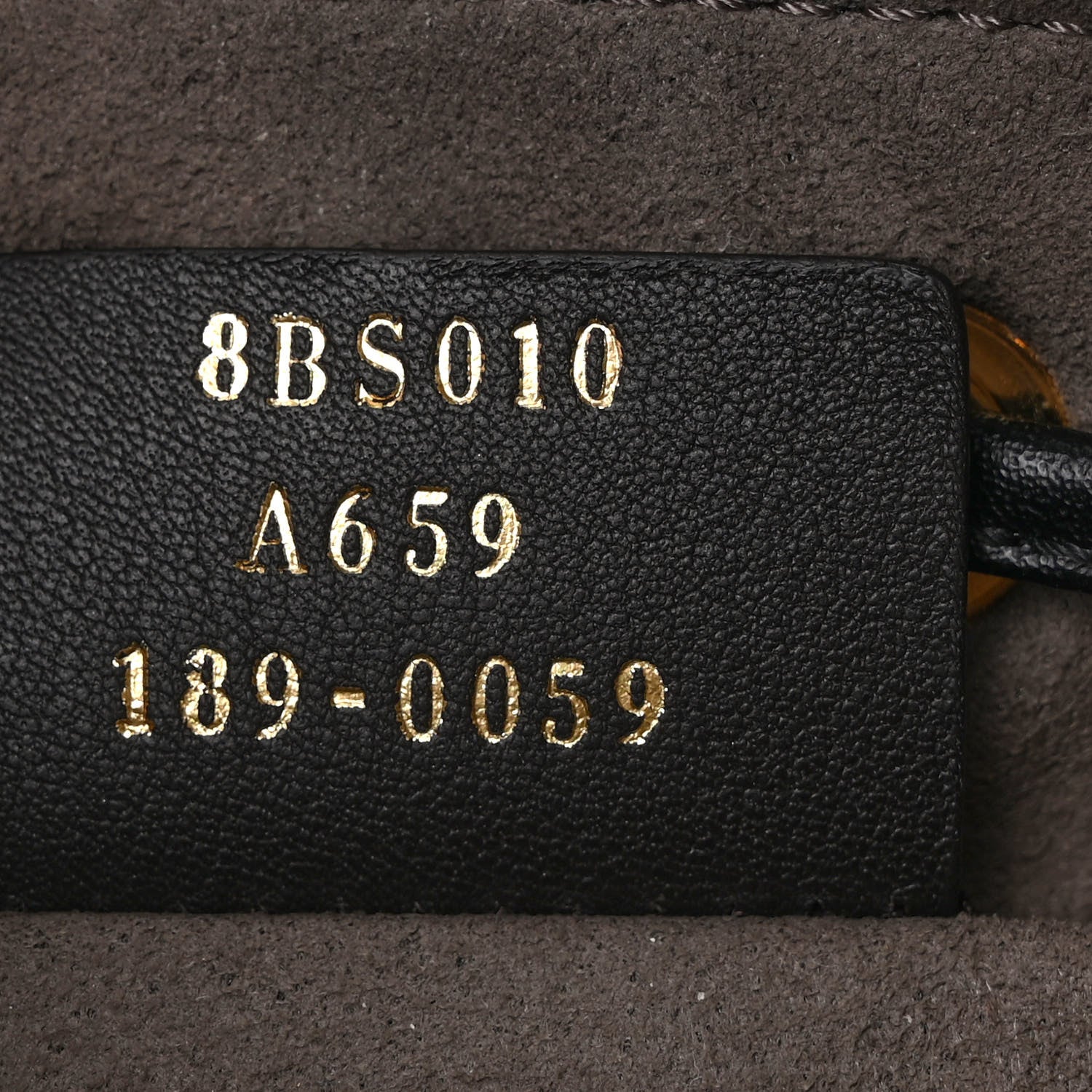 Fendi Vitello Liberty F is Fendi Bi-Color FF 1974 Embossed Mini Mon Tresor Bucket Bag Maya Black 7 of 11