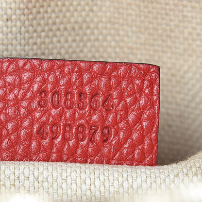 Gucci Pebbled Calfskin Small Soho Disco Bag Tabasco Red 7 of 16