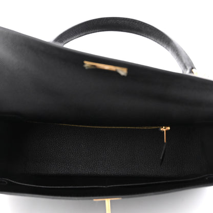 Hermes Epsom Kelly Sellier 32 Black 5 of 10