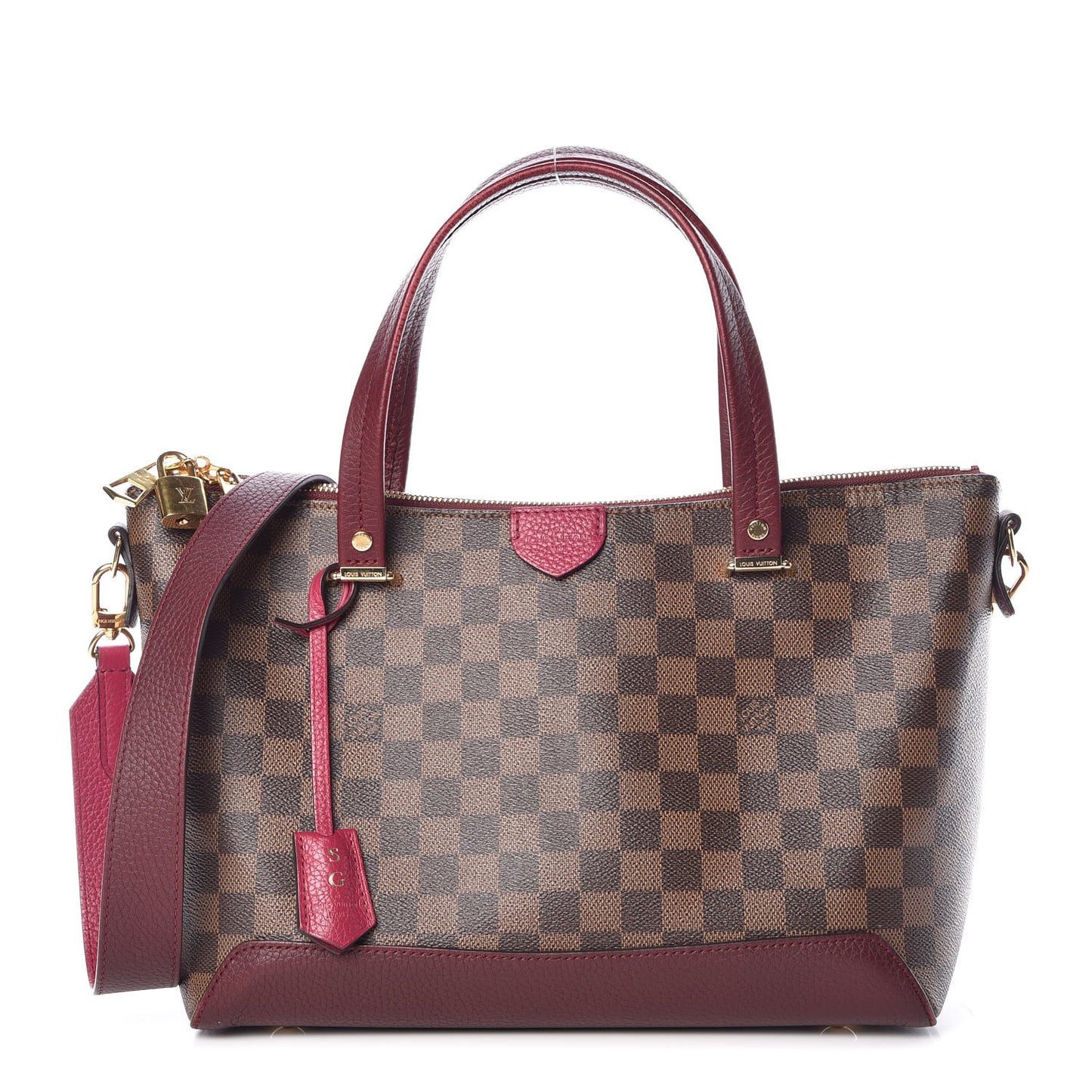 Damier Ebene Cuir Taurillon Hyde Park Fuchsia