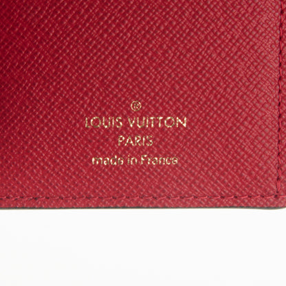 Louis Vuitton Damier Ebene Victorine Wallet Red 6 of 7