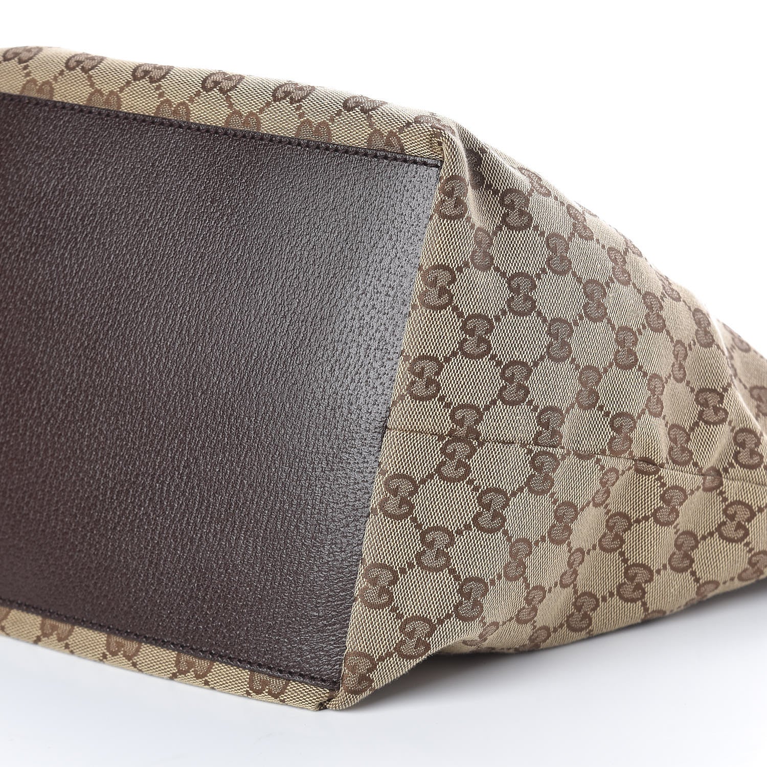 Gucci GG Monogram Medium Web Handle Bucket Tote Dark Brown 9 of 10
