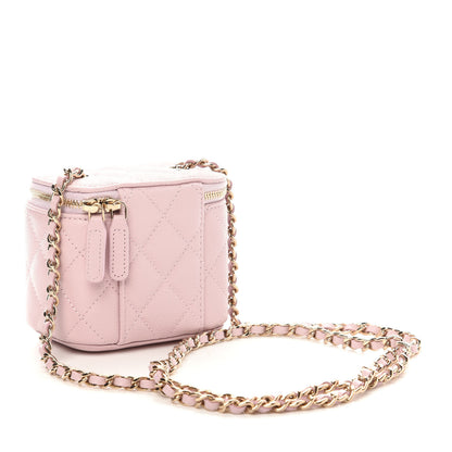 Chanel Caviar Quilted Mini Vanity Case With Chain Light Pink 3 of 11