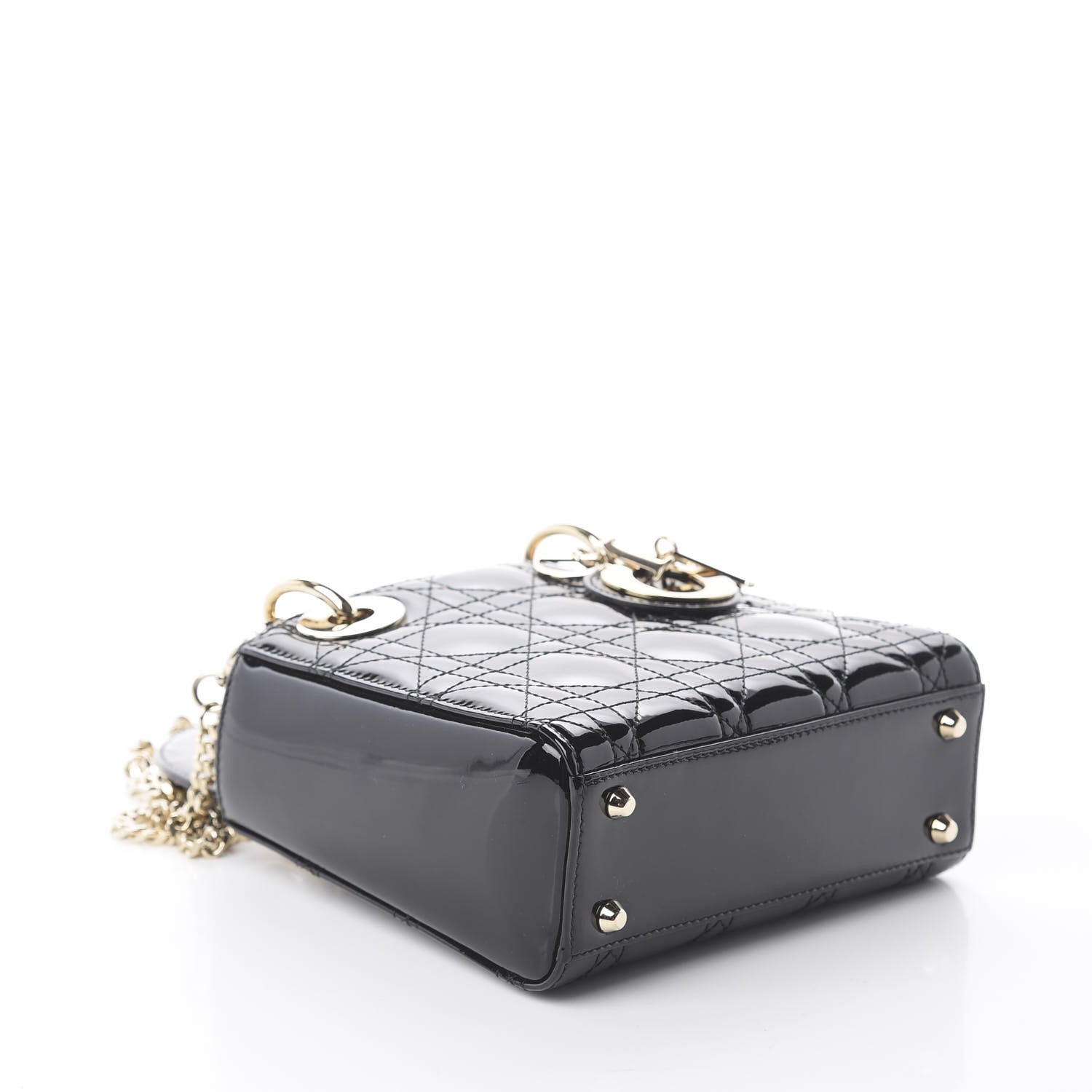 Christian Dior Patent Cannage Mini Lady Dior Black 3 of 8