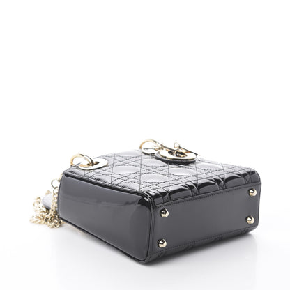 Christian Dior Patent Cannage Mini Lady Dior Black 3 of 8