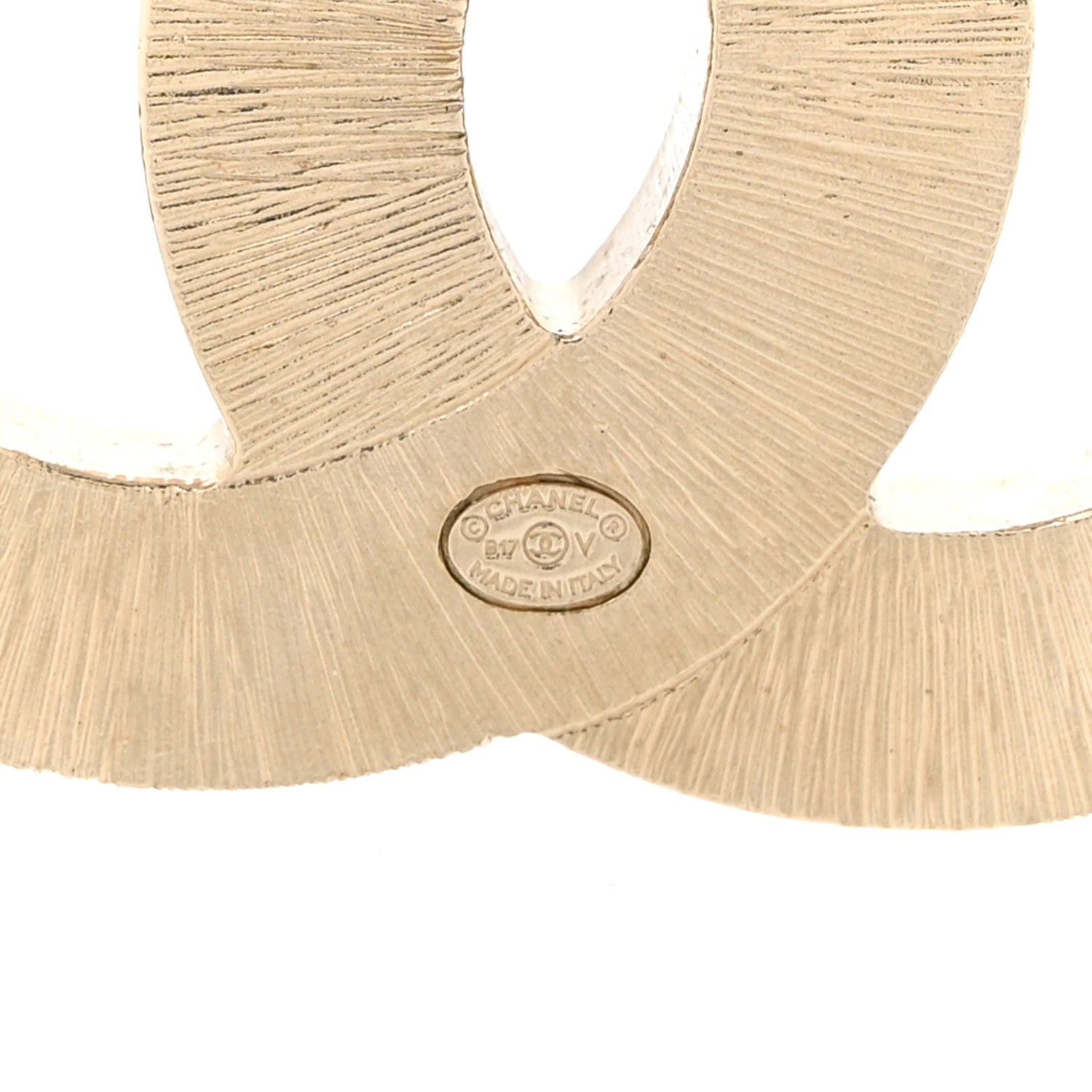 Chanel Metal Quilted CC Brooch Silver Gold 4 of 4