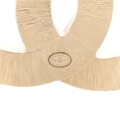 Chanel Metal Quilted CC Brooch Silver Gold 4 of 4