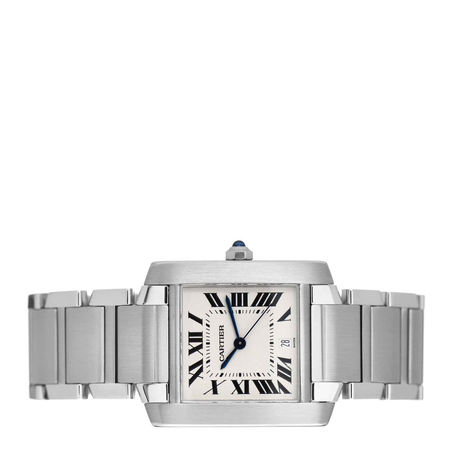 Cartier Stainless Steel 28mm Tank Francaise Automatic Watch 2 of 5
