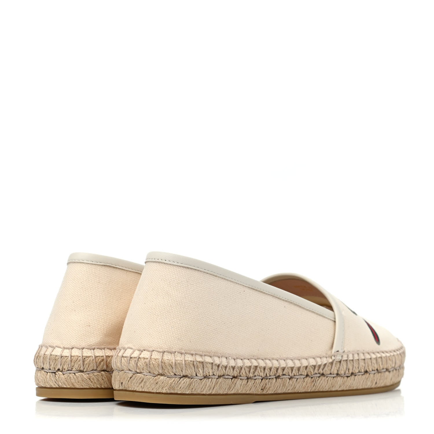 Gucci Canvas Logo Espadrilles 40 Greggio White 3 of 4