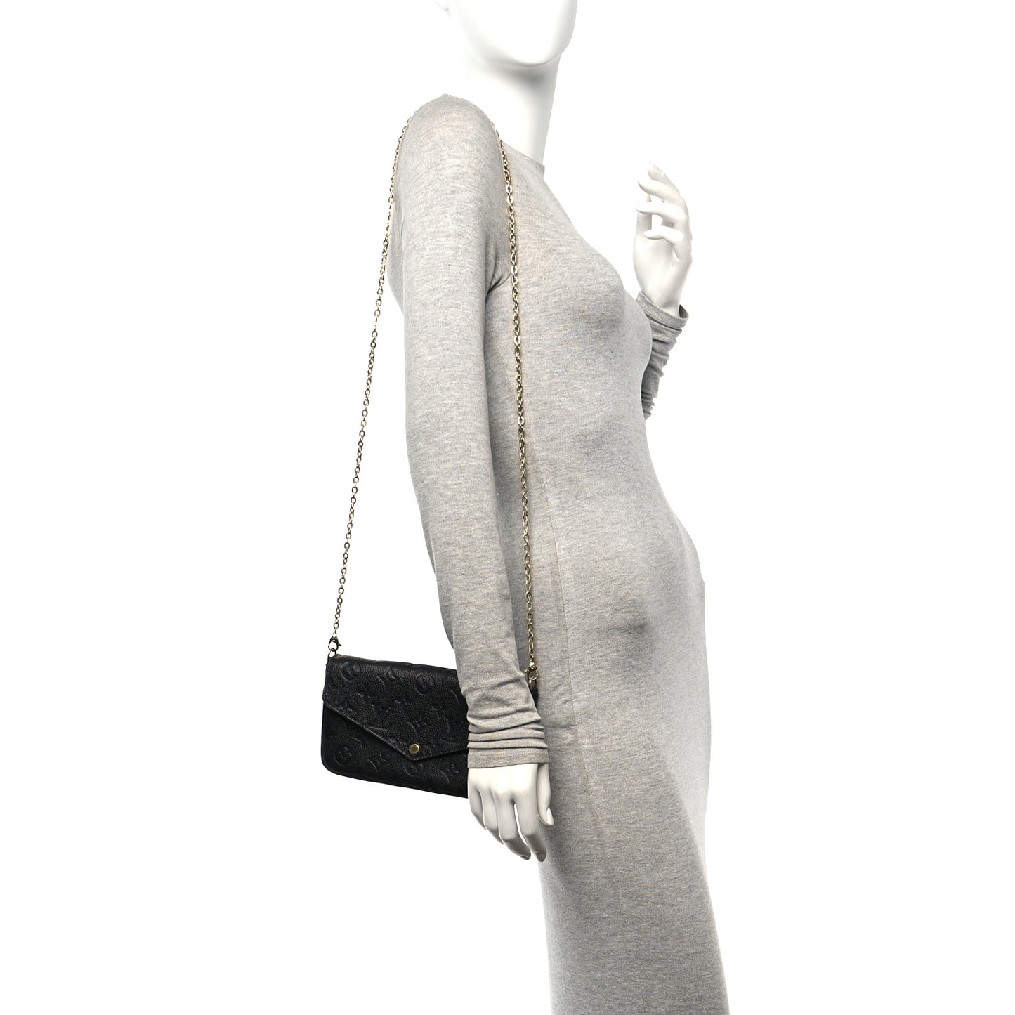 Empreinte Pochette Felicie Chain Wallet Black
