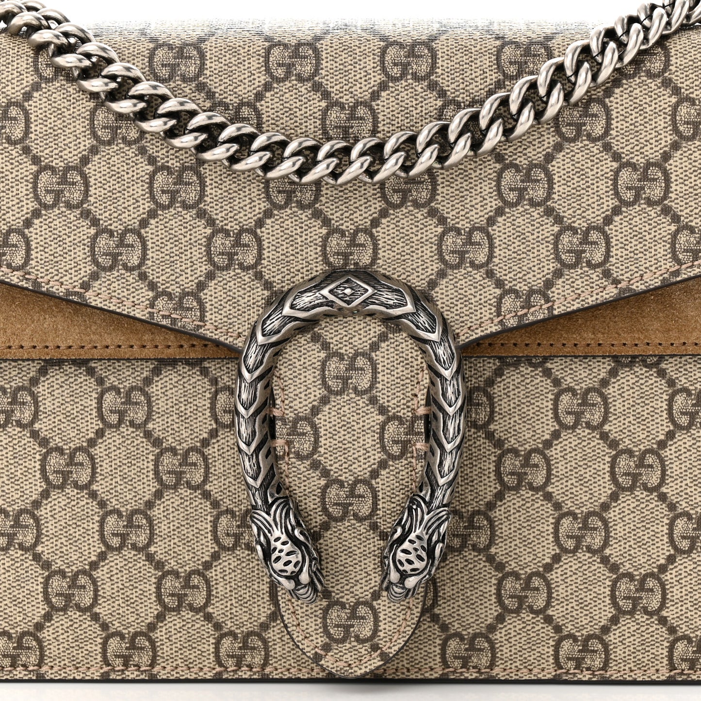 GG Supreme Monogram Small Dionysus Shoulder Bag Taupe