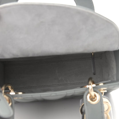 Christian Dior Lambskin Cannage Gradient Small My ABCDior Lady Dior Grey 5 of 10