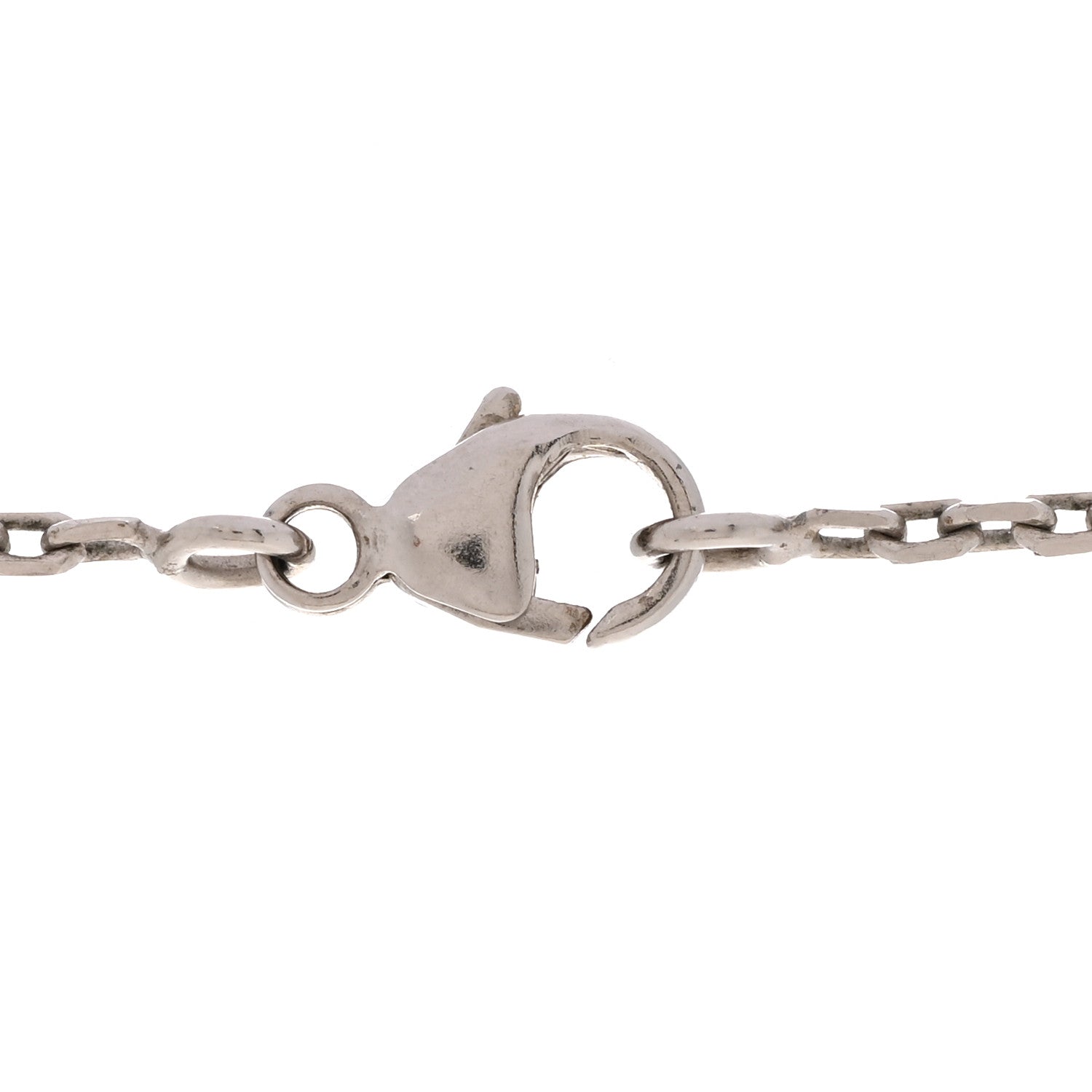 Hermes Lacquered Palladium Pop H Pendant Necklace White 5 of 6