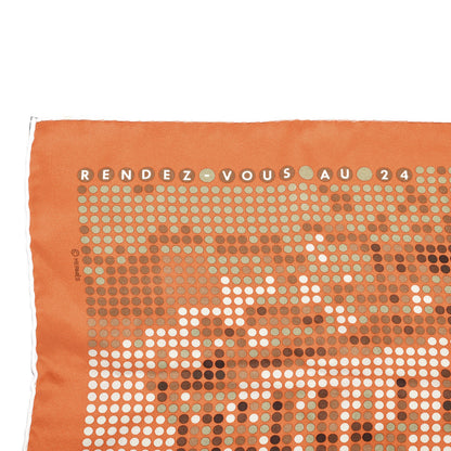 Hermes Silk Rendez-Vous Au 24 Pocket Square Scarf 3 of 5