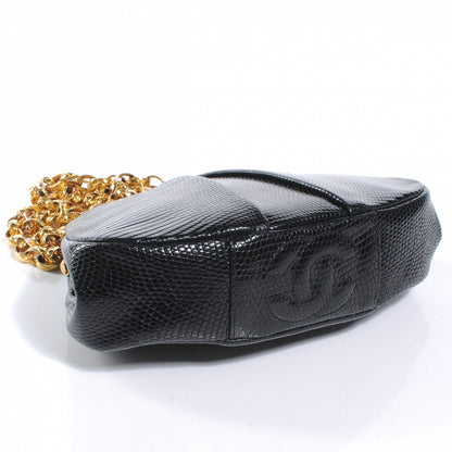 Chanel Lizard Tear Drop Evening Bag Black 4 of 8