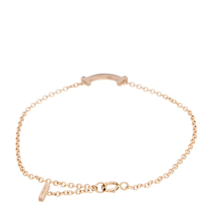Tiffany 18K Rose Gold Mini T Smile Bracelet 2 of 4