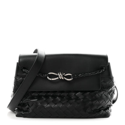Bottega Veneta Calfskin Intrecciato Small Andiamo Messenger Bag Black 1 of 9