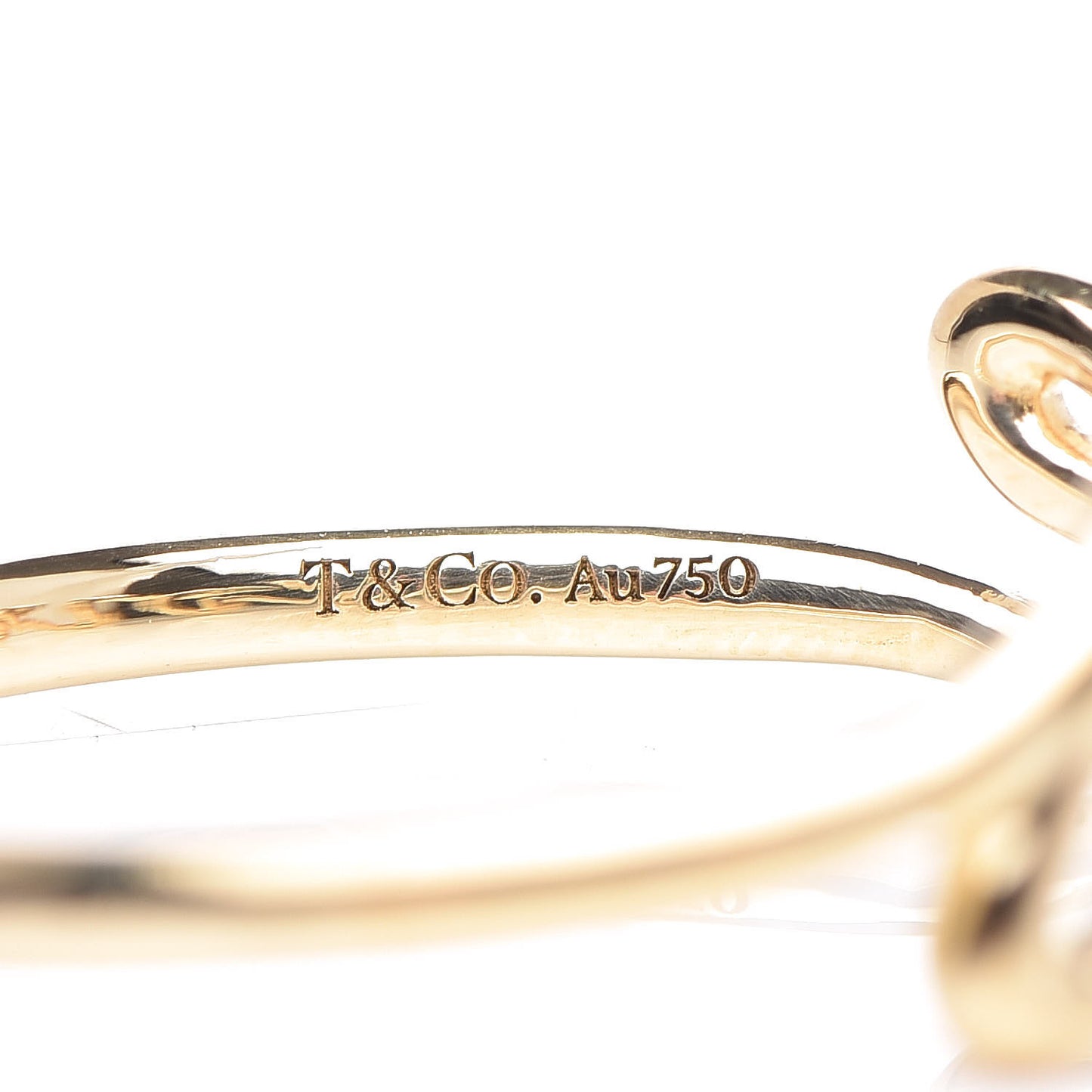 18K Yellow Gold Paloma's Graffiti Love Ring 55 7.25