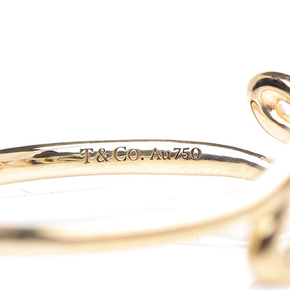 Tiffany 18K Yellow Gold Paloma's Graffiti Love Ring 55 7.25 6 of 6
