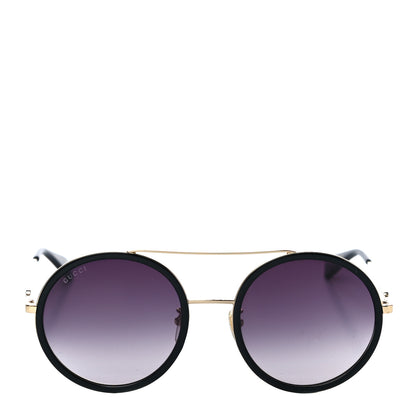 Gucci Acetate Round Frame Sunglasses GG0061S Black 4 of 6