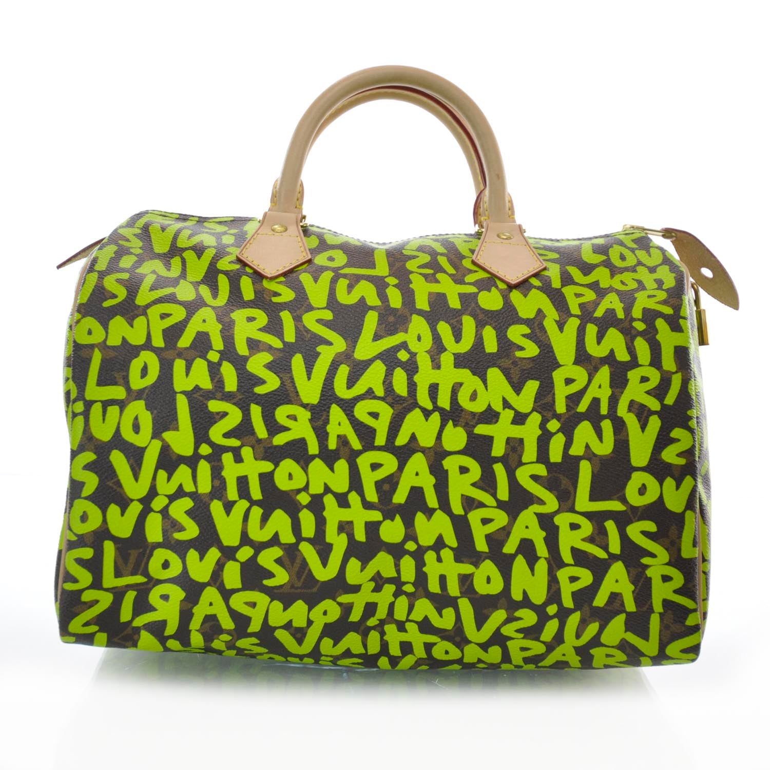 Louis Vuitton Monogram Graffiti Speedy 30 Green 1 of 7