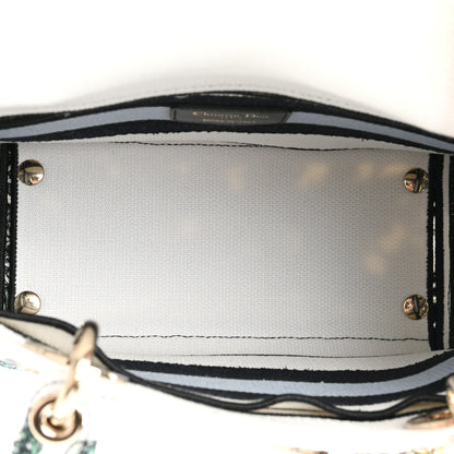 Christian Dior Canvas Embroidered Print Medium Lady D-Lite Blue Multicolor 5 of 9