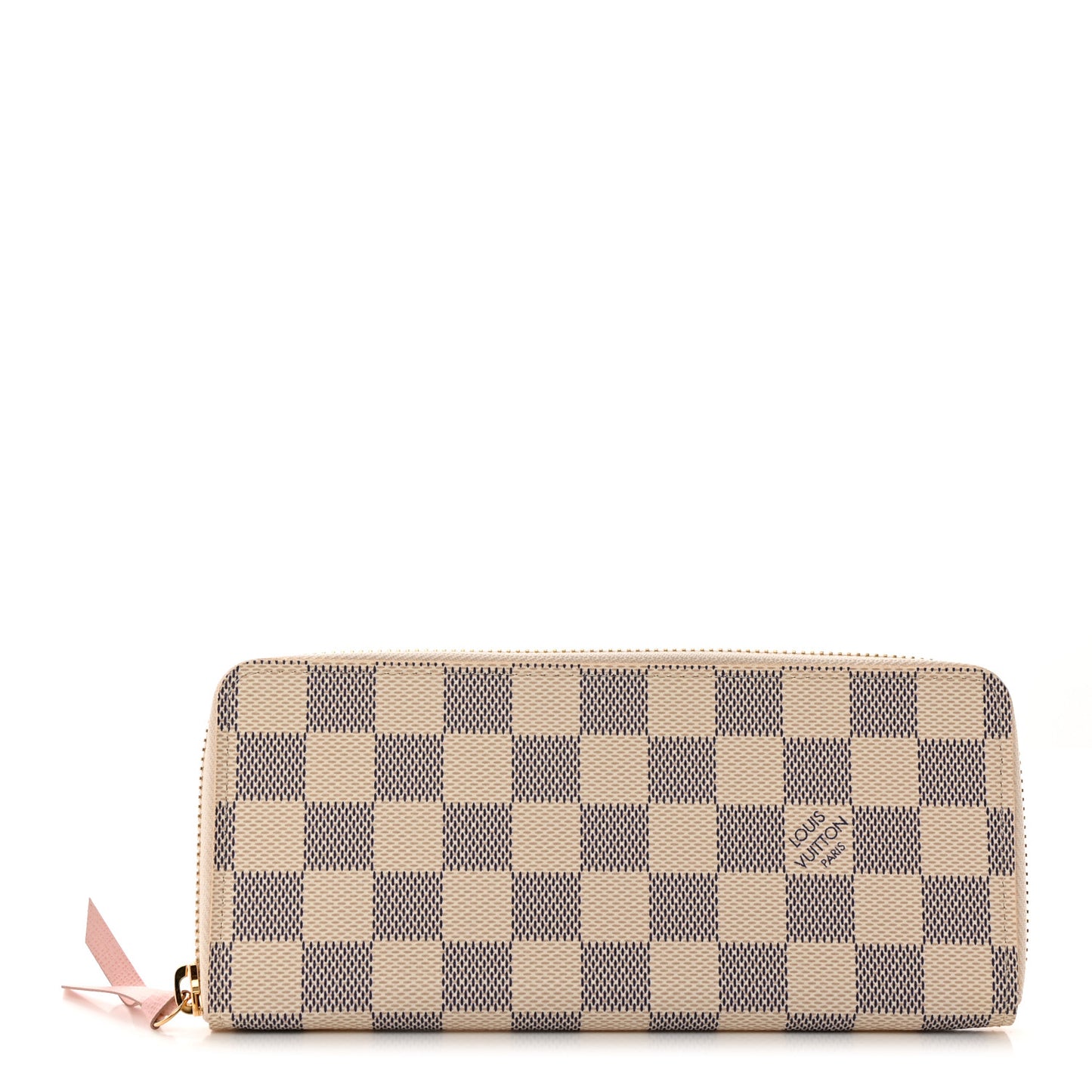 Damier Azur Clemence Wallet Rose Ballerine