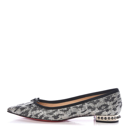 Christian Louboutin Lame Spiked Hall Flats 41.5 Courtisane Bronze 1 of 10