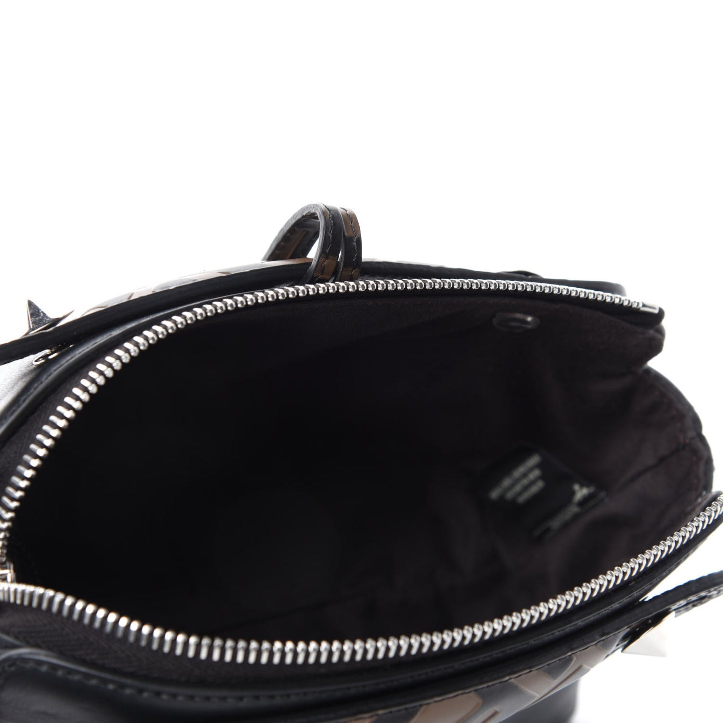 Vitello Dolce Bi-Color FF 1974 Embossed Mini By The Way Boston Bag Black Maya