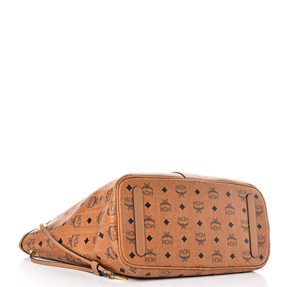 MCM Visetos Medium Liz Reversible Shopper Tote Cognac 7 of 17