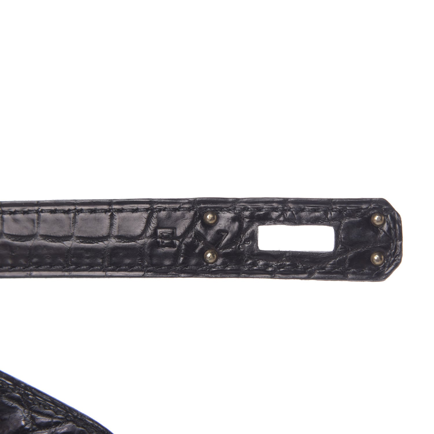 Hermes Matte Niloticus Crocodile Kelly Cut Pochette Black 9 of 9