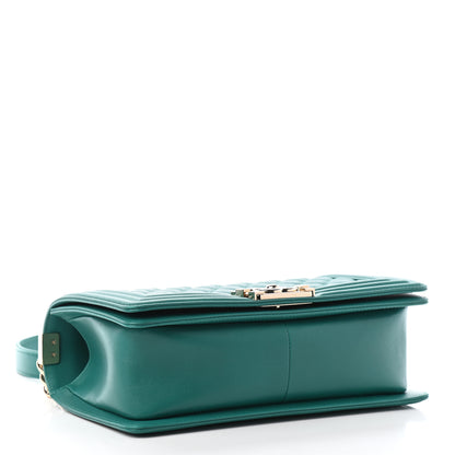 Chanel Calfskin Quilted Medium Boy Flap Green 3 of 8