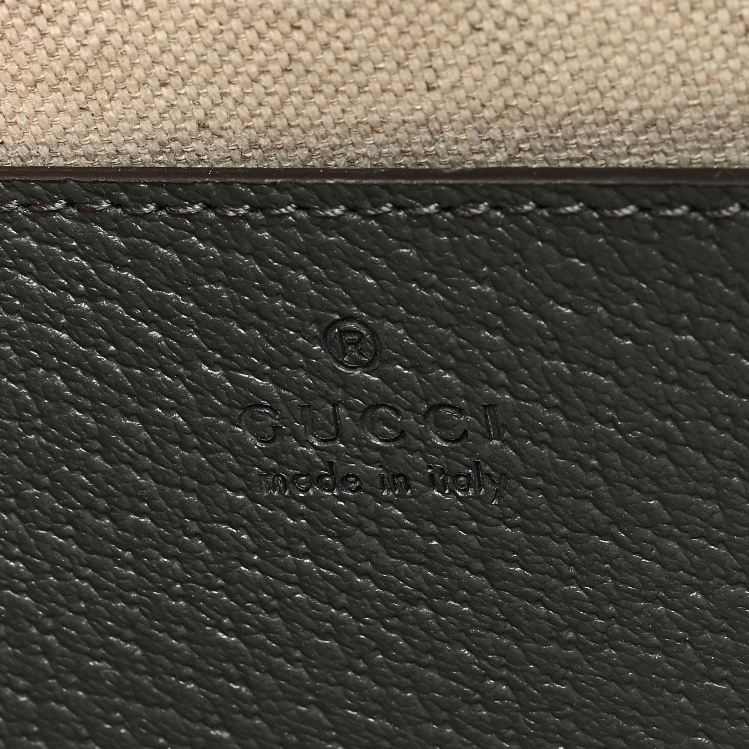 Gucci GG Supreme Monogram Textured Dollar Calfskin Small Ophidia Top Handle Shoulder Grey Black Graphite Grey 6 of 8