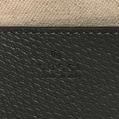 Gucci GG Supreme Monogram Textured Dollar Calfskin Small Ophidia Top Handle Shoulder Grey Black Graphite Grey 6 of 8