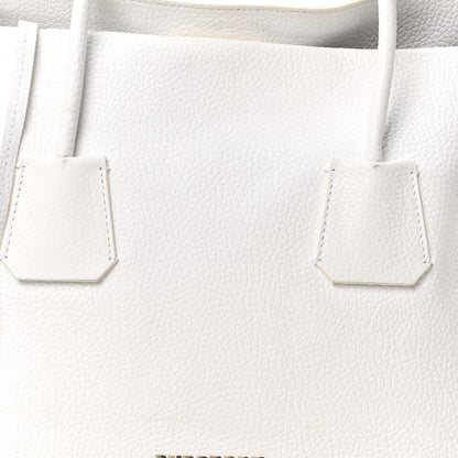 Burberry London Grainy Calfskin Medium Baynard Tote White 8 of 10