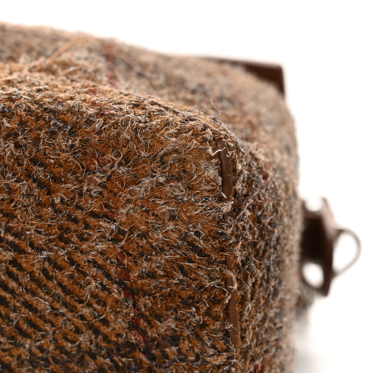 Loewe Brushed Suede Tartan Large Puzzle Bag Tan 10 of 11