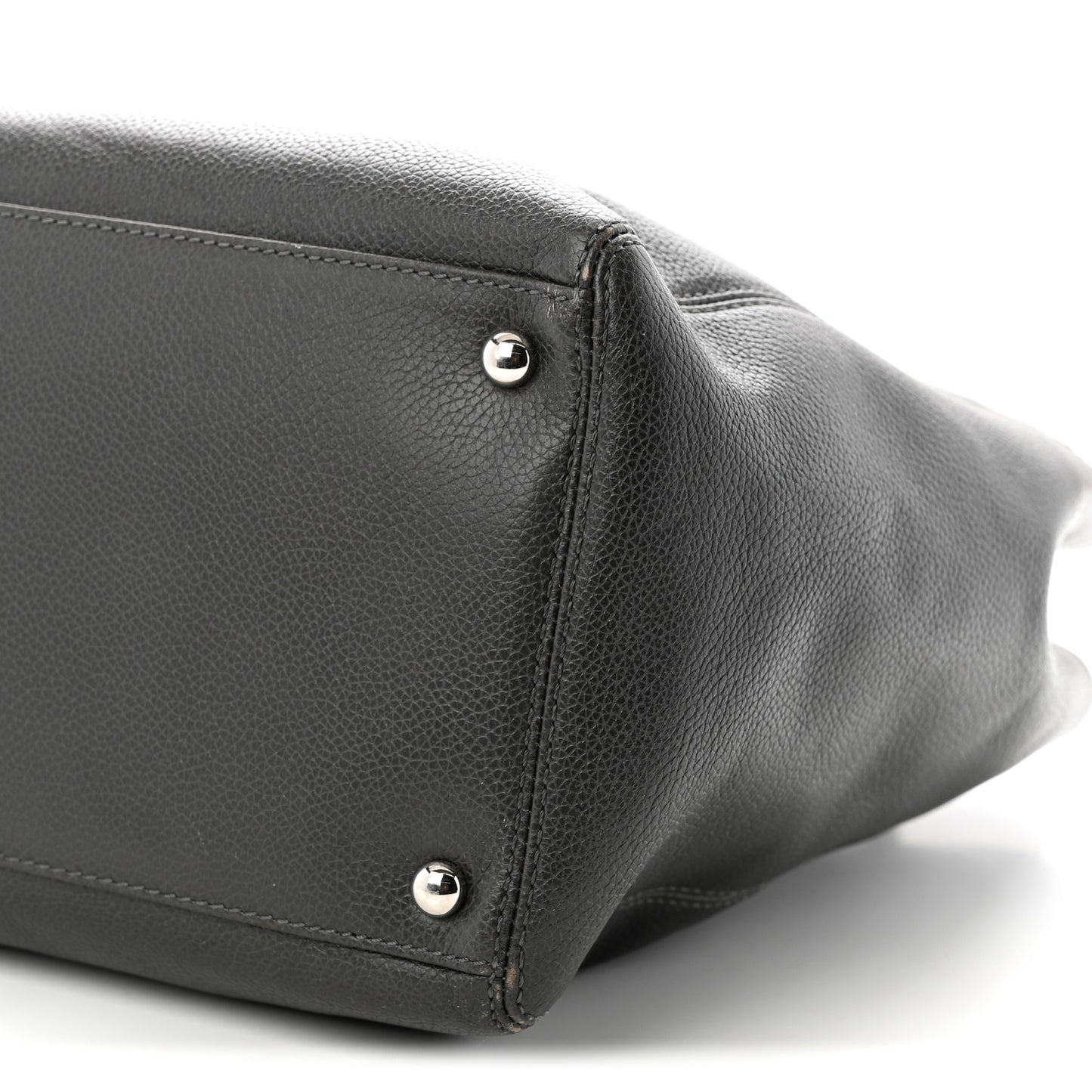 Calfskin Cerf Executive Shopper Tote Grey