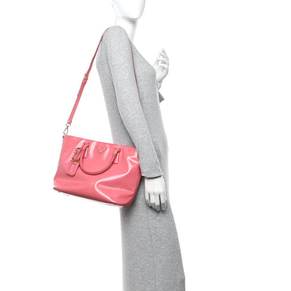 Prada Saffiano Vernice Galleria Shopping Tote Begonia 2 of 14