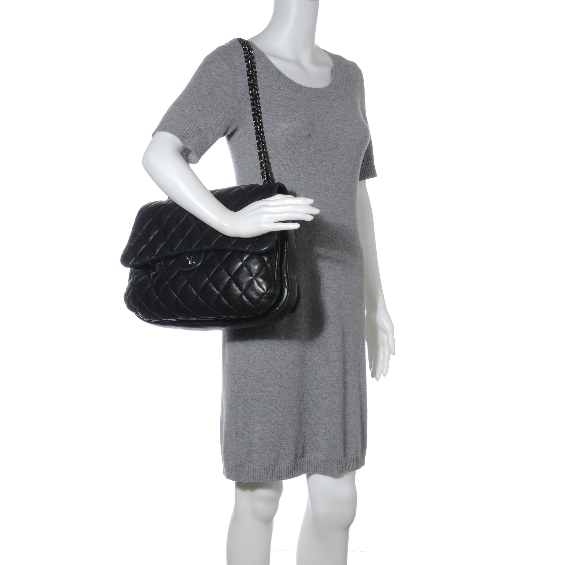 Chanel Lambskin Quilted 3 Maxi Flap Black 2 of 9