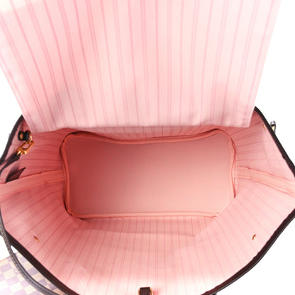 Louis Vuitton Damier Ebene Neo Neverfull MM Rose Ballerine 6 of 15