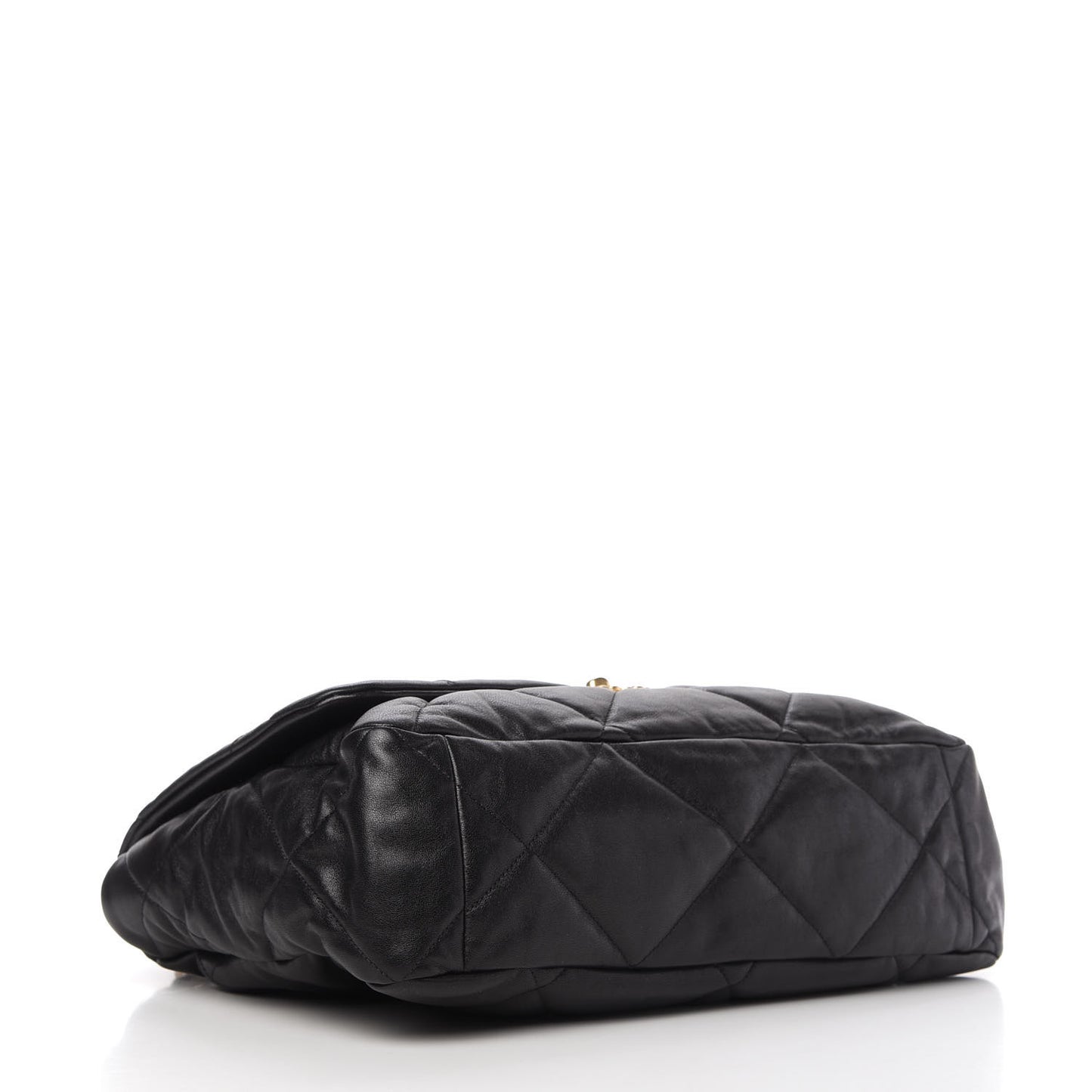 Goatskin Quilted Maxi Chanel 19 Flap Black