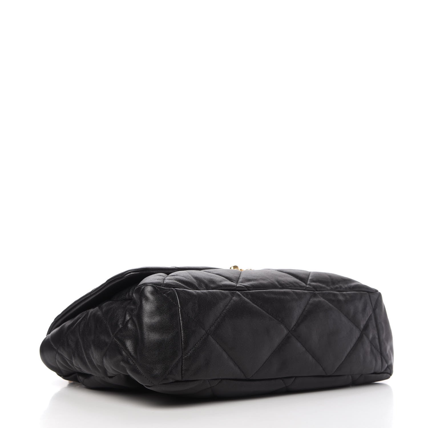 Chanel Goatskin Quilted Maxi Chanel 19 Flap Black 4 of 10