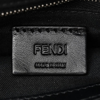 Fendi Recycled Fabric Jacquard Vitello Grace FF 1974 Baguette Belt Pouch Tobacco Moro Black 6 of 12