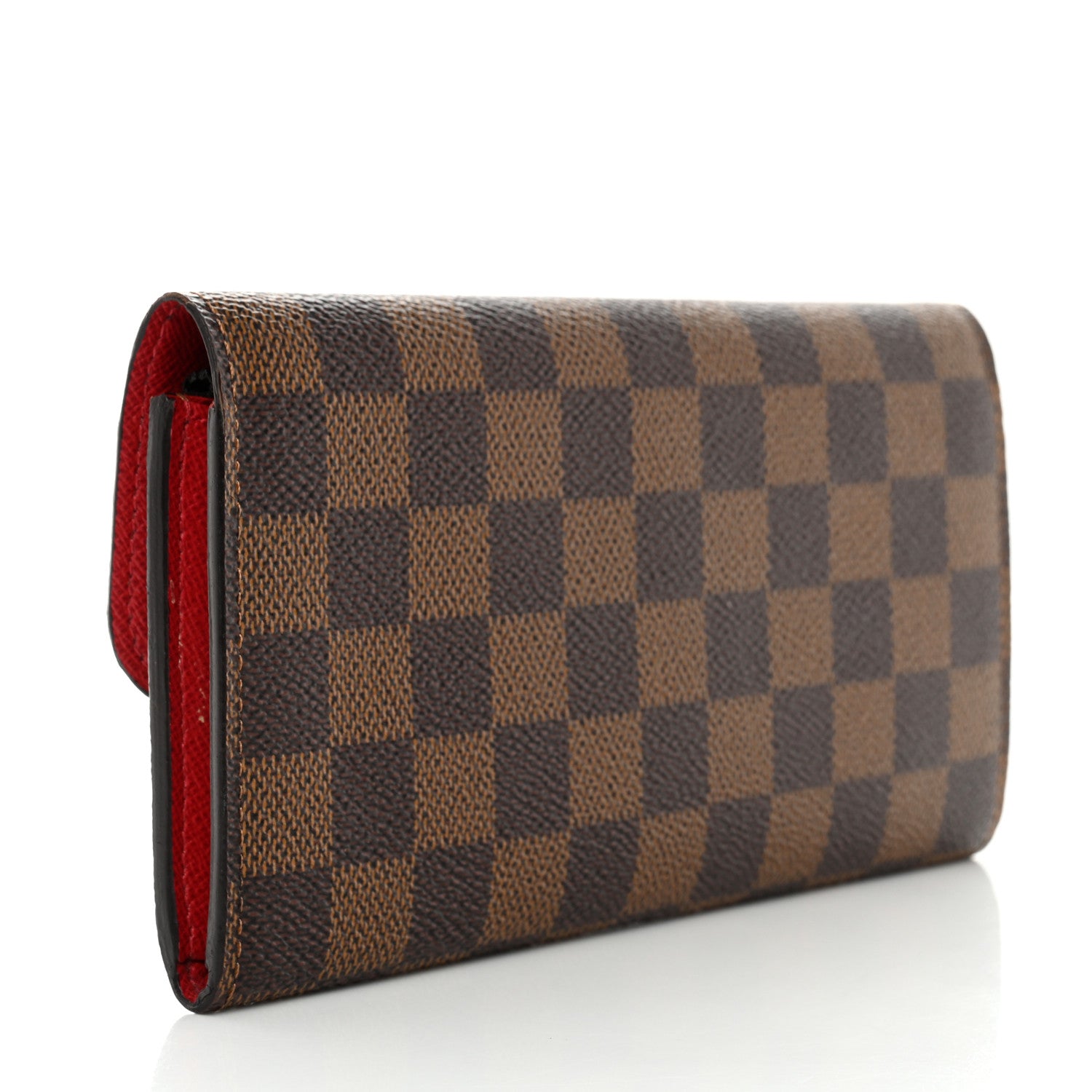 Louis Vuitton Damier Ebene Emilie Wallet Red 3 of 12